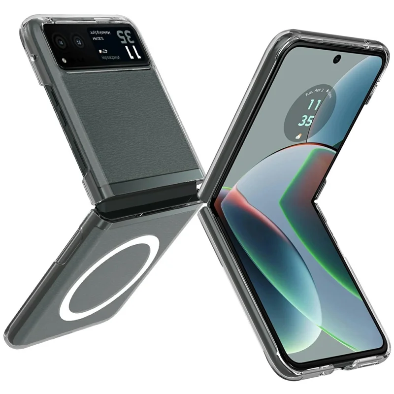 For Motorola Moto Razr 2023 Case TPU + Acrylic Magnetic Phone Cover Compatible with MagSafe-Cellmalls
