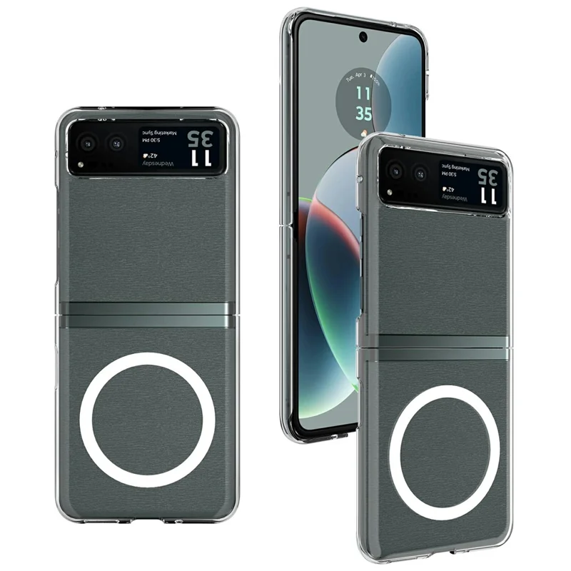 For Motorola Moto Razr 2023 Case TPU + Acrylic Magnetic Phone Cover Compatible with MagSafe-Cellmalls