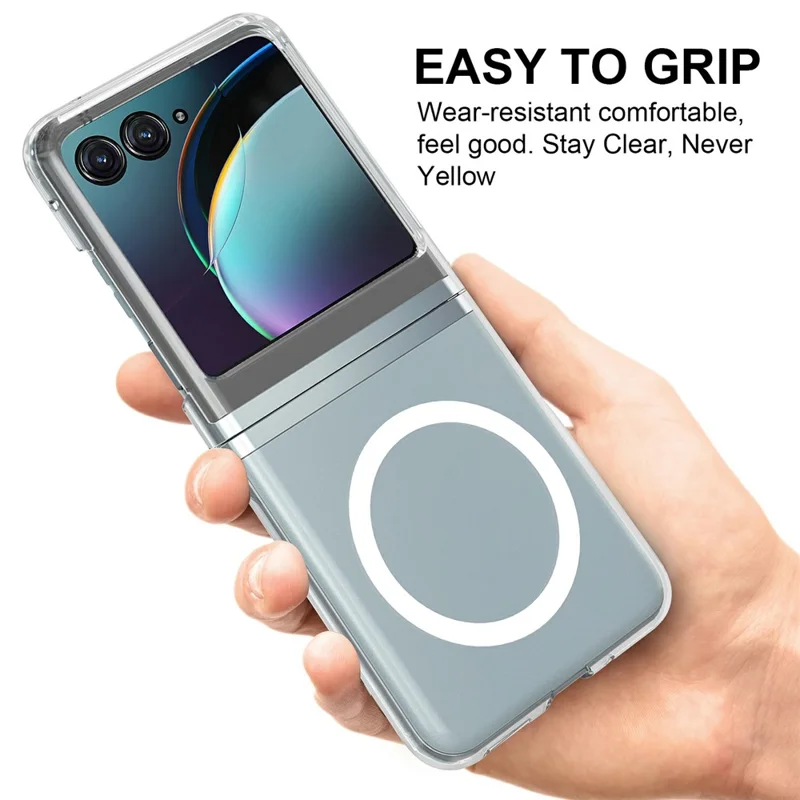 For Motorola Razr 2025 Case TPU + Acrylic Magnetic Phone Cover Compatible with MagSafe-Cellmalls