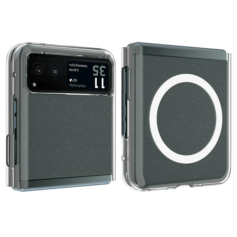 For Motorola Moto Razr 2023 Case TPU + Acrylic Magnetic Phone Cover Compatible with MagSafe-Cellmalls