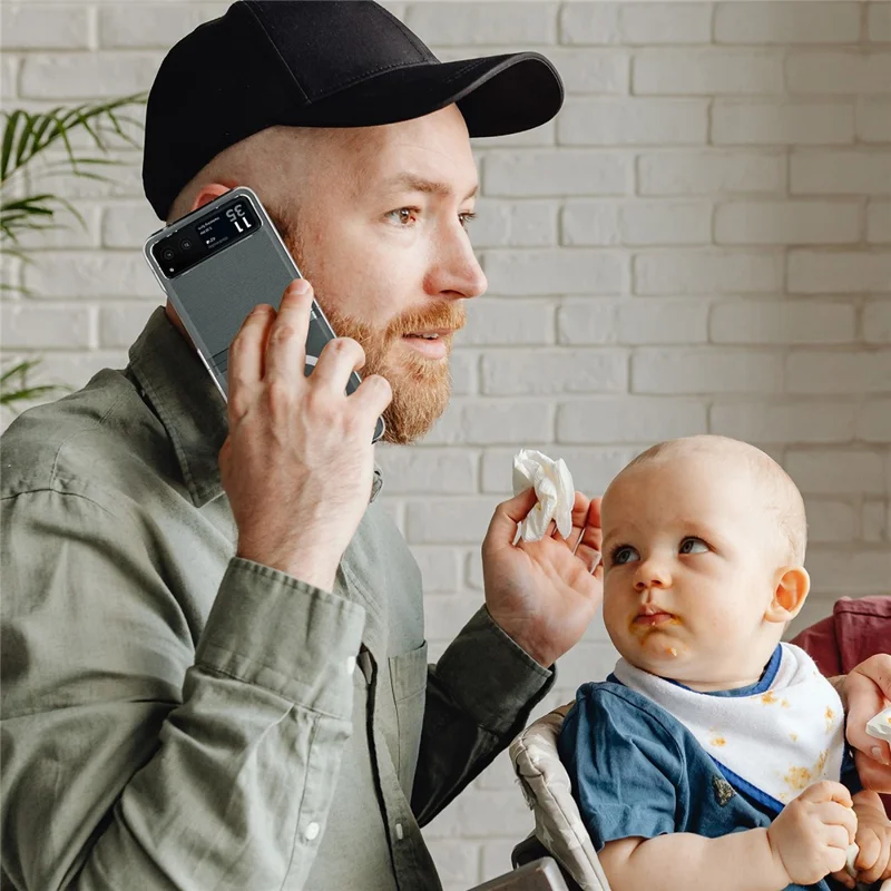 For Motorola Razr 40 5G Transparent Phone Case Acrylic Magnetic Phone Cover-Cellmalls