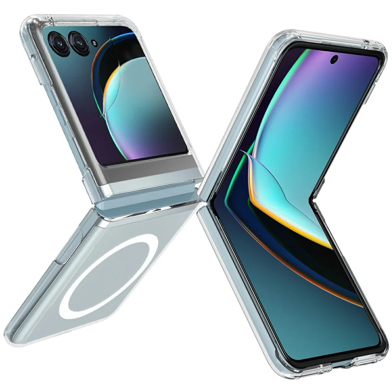 For Motorola Razr 2024 Case TPU + Acrylic Magnetic Phone Cover Compatible with MagSafe-Cellmalls