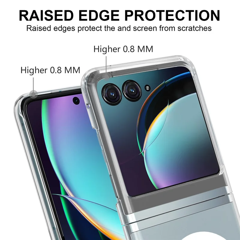 For Motorola Razr 40 Ultra 5G Magnetic Case Compatible with MagSafe Clear Acrylic Phone Cover-Cellmalls