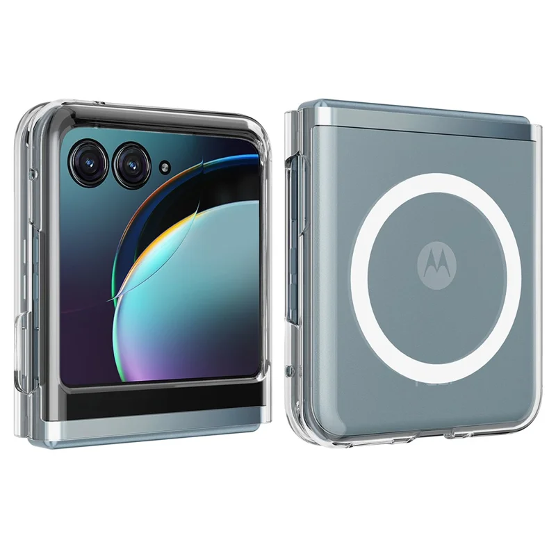 For Motorola Razr 40 Ultra 5G Magnetic Case Compatible with MagSafe Clear Acrylic Phone Cover-Cellmalls