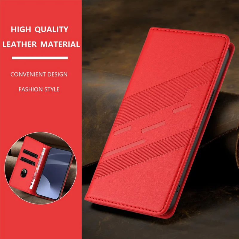 For Motorola Edge 40 Neo 5G Phone Cases Punk Style Imprinted Wallet Stand Leather Cover - Red-Cellmalls