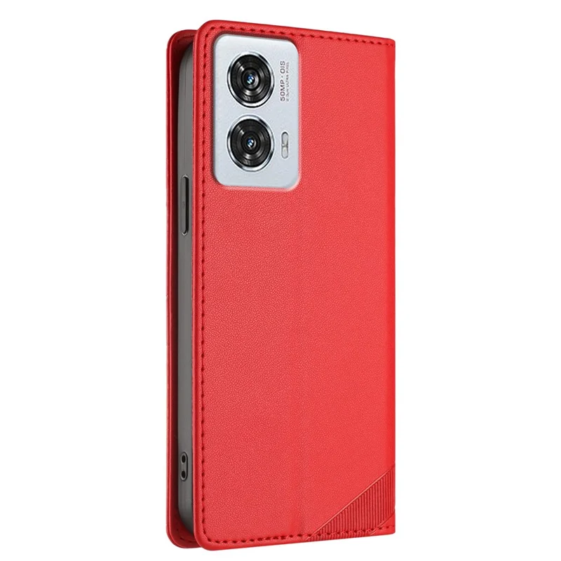 For Motorola Edge 50 Fusion 5G Phone Cases Punk Style Imprinted Wallet Stand Leather Cover - Red-Cellmalls