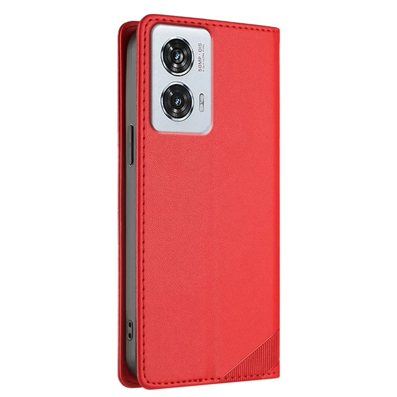 For Motorola Edge 50 Fusion 5G Phone Cases Punk Style Imprinted Wallet Stand Leather Cover - Red-Cellmalls
