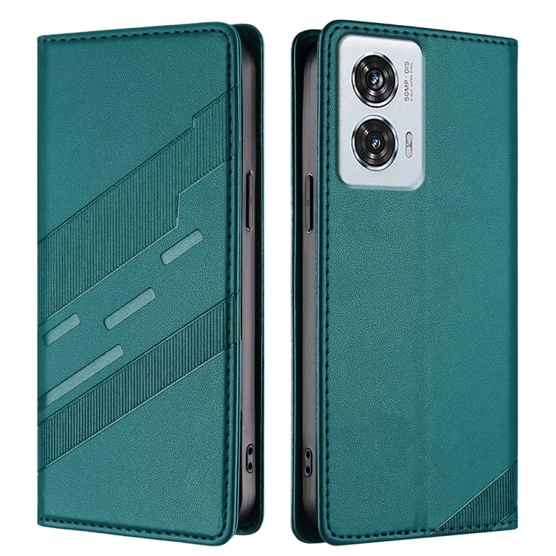 For Motorola Edge 50 Fusion 5G Phone Cases Punk Style Imprinted Wallet Stand Leather Cover - Red-Cellmalls