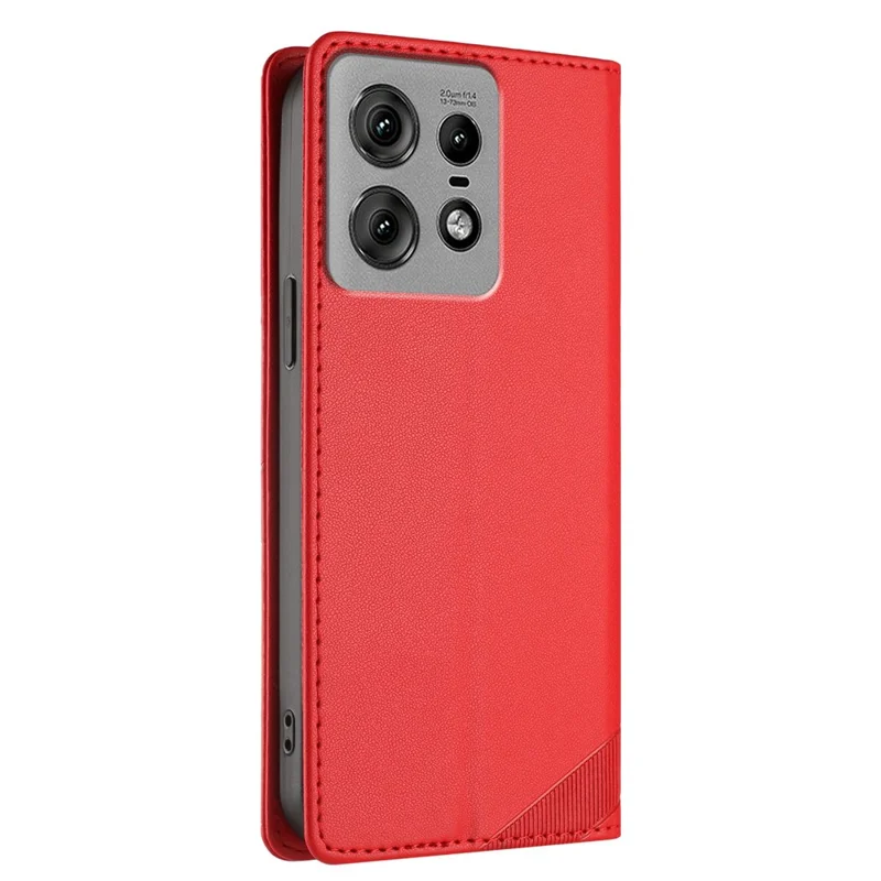 For Motorola Edge 50 Pro 5G Phone Cases Punk Style Imprinted Wallet Stand Leather Cover - Red-Cellmalls