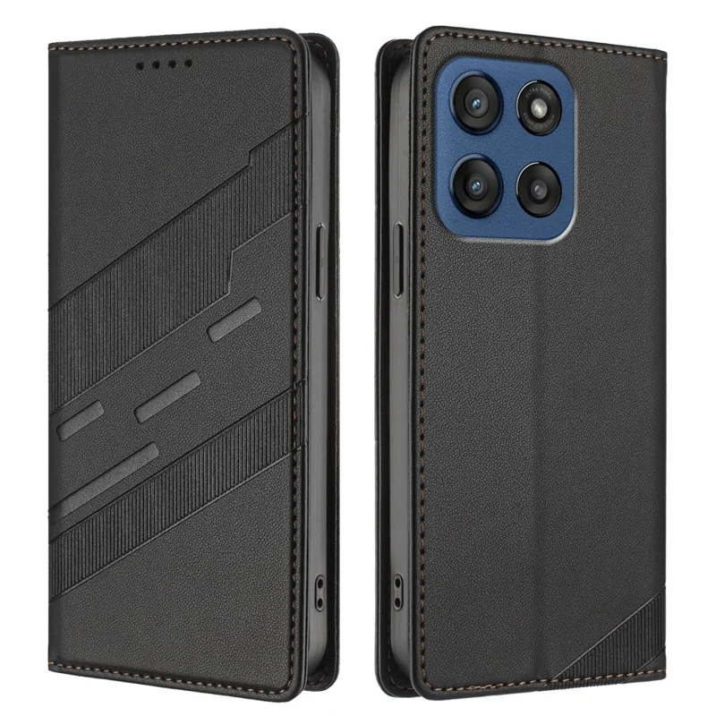 For Motorola Edge 60 5G Phone Cases Punk Style Imprinted Wallet Stand Leather Cover - Red-Cellmalls