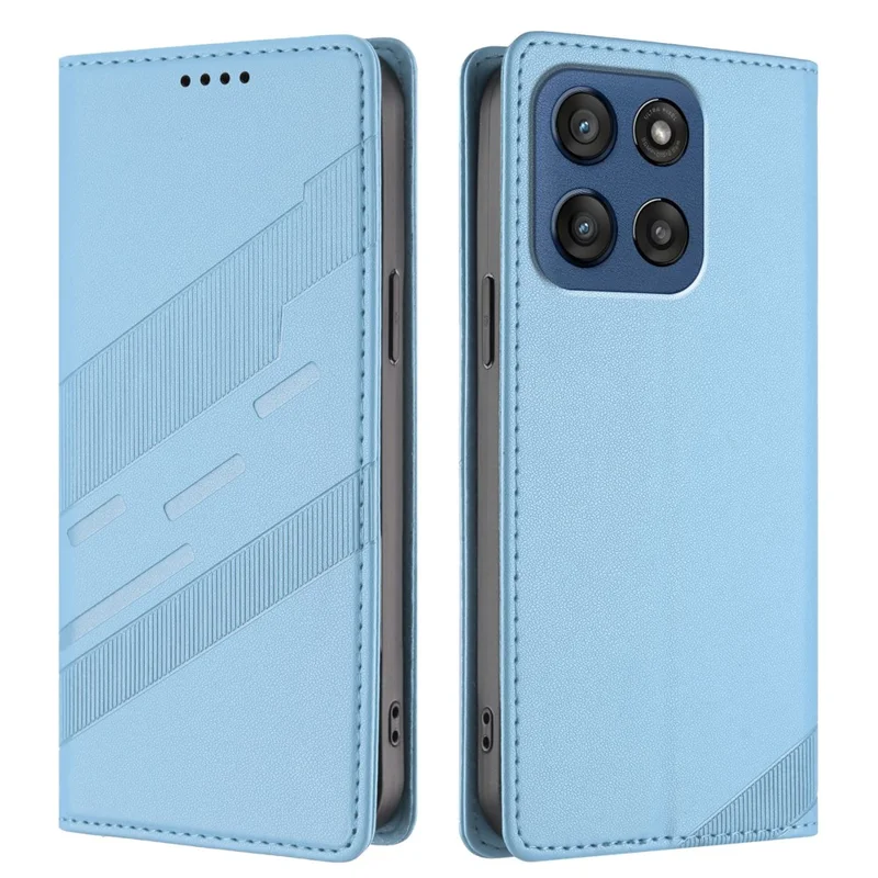 For Motorola Edge 60 5G Phone Cases Punk Style Imprinted Wallet Stand Leather Cover - Red-Cellmalls