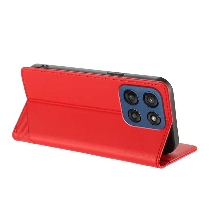 For Motorola Edge 60 5G Phone Cases Punk Style Imprinted Wallet Stand Leather Cover - Red-Cellmalls