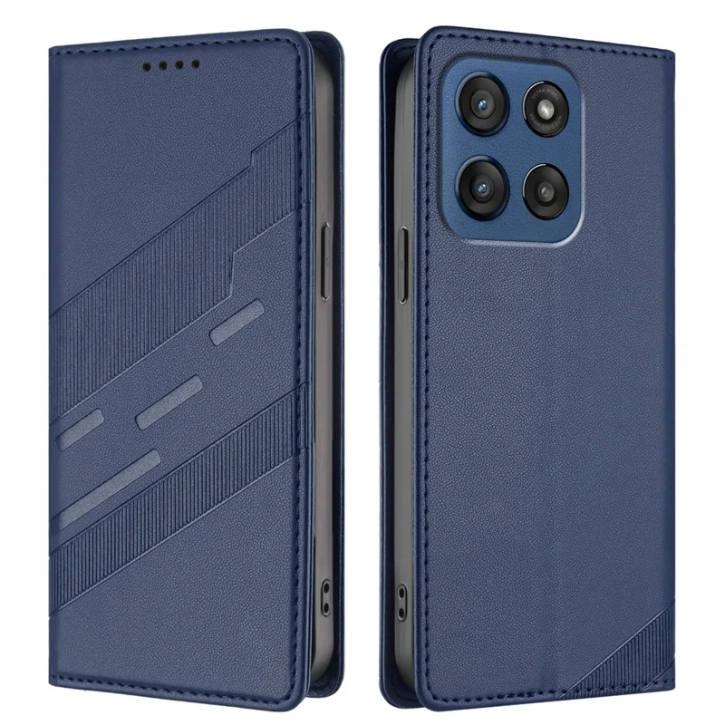 For Motorola Edge 60 5G Phone Cases Punk Style Imprinted Wallet Stand Leather Cover - Red-Cellmalls