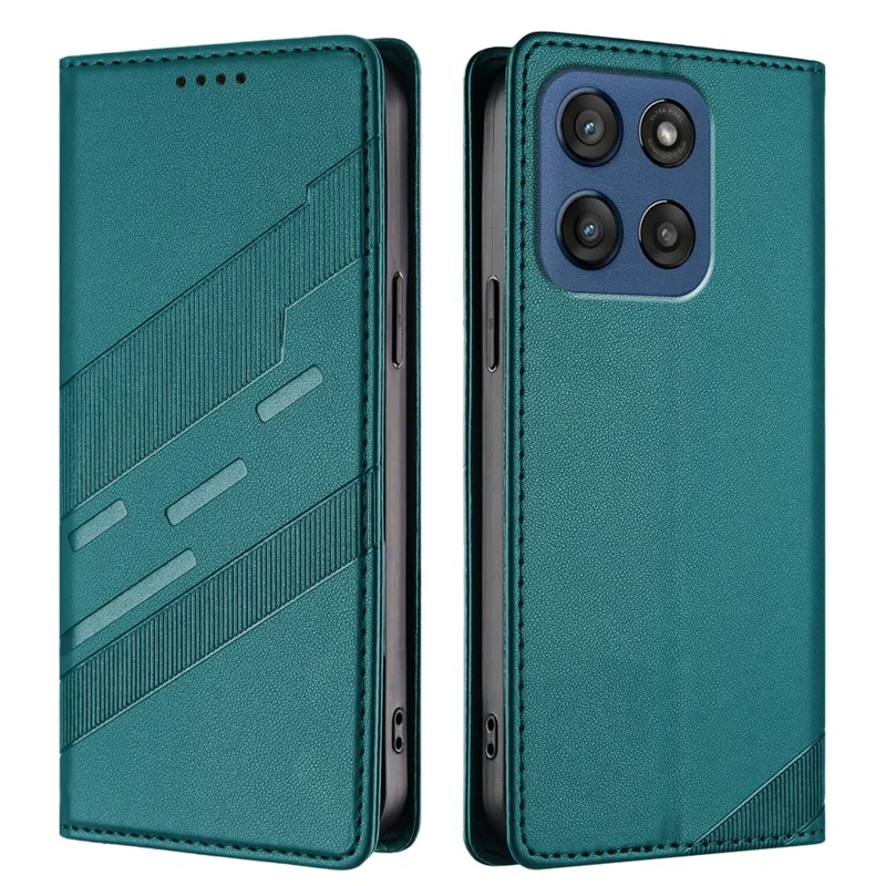 For Motorola Edge 60 5G Phone Cases Punk Style Imprinted Wallet Stand Leather Cover - Red-Cellmalls