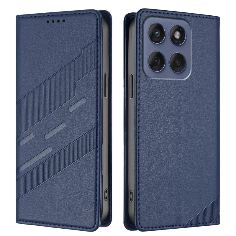 For Motorola Edge 60 Fusion 5G Phone Cases Punk Style Imprinted Wallet Stand Leather Cover - Red-Cellmalls