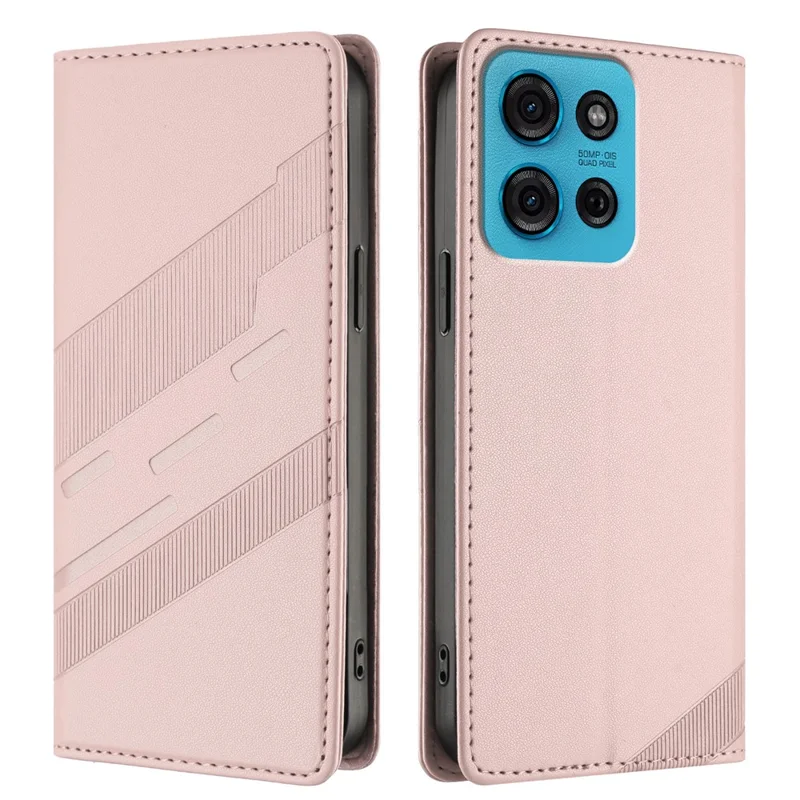 For Motorola Moto G75 5G Phone Cases Punk Style Imprinted Wallet Stand Leather Cover - Red-Cellmalls