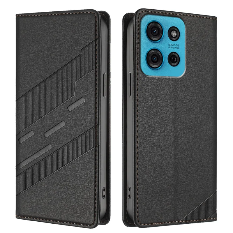 For Motorola Moto G75 5G Phone Cases Punk Style Imprinted Wallet Stand Leather Cover - Red-Cellmalls