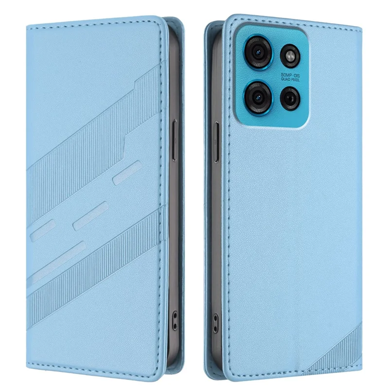 For Motorola Moto G75 5G Phone Cases Punk Style Imprinted Wallet Stand Leather Cover - Red-Cellmalls