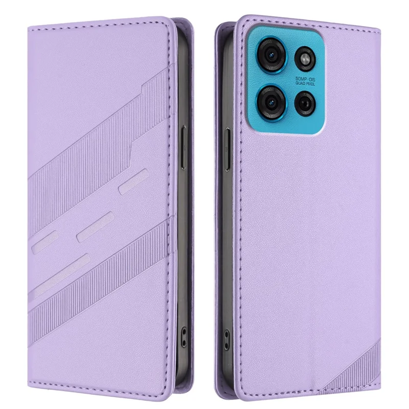 For Motorola Moto G75 5G Phone Cases Punk Style Imprinted Wallet Stand Leather Cover - Red-Cellmalls