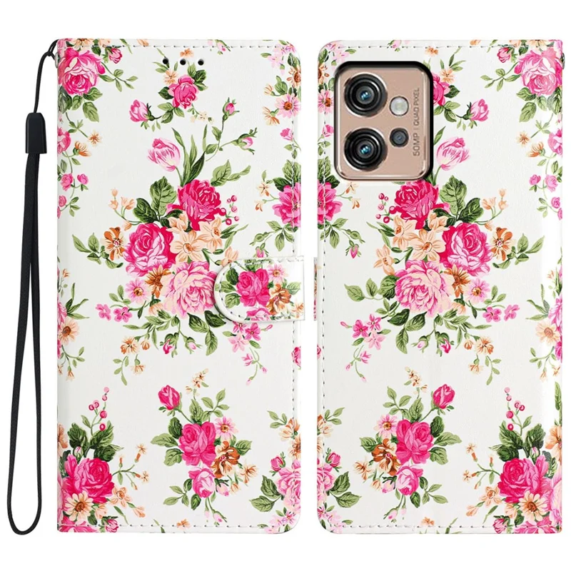 For Motorola Moto G32 4G Case Stylish Pattern Card Slot Leather Flip Cover Stand Feature - Blue Butterfly-Cellmalls