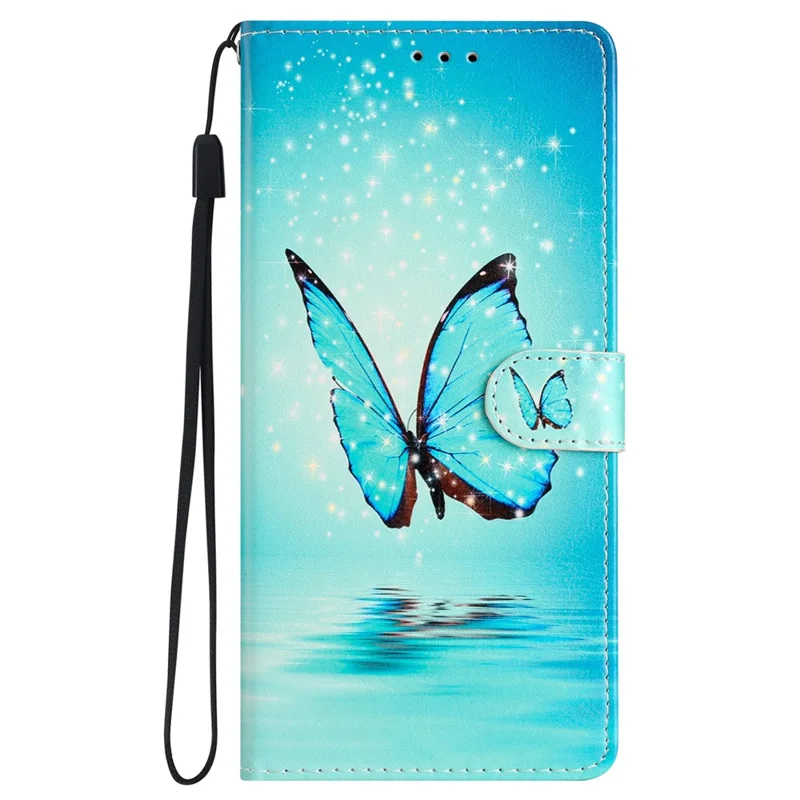 For Motorola Moto G32 4G Case Stylish Pattern Card Slot Leather Flip Cover Stand Feature - Blue Butterfly-Cellmalls