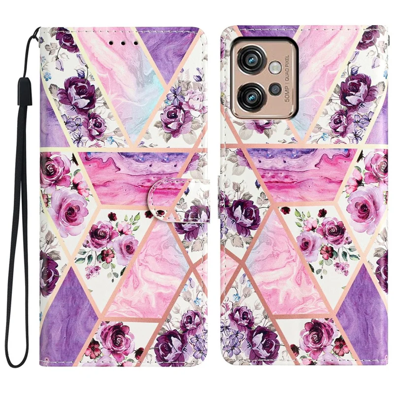 For Motorola Moto G32 4G Case Stylish Pattern Card Slot Leather Flip Cover Stand Feature - Blue Butterfly-Cellmalls