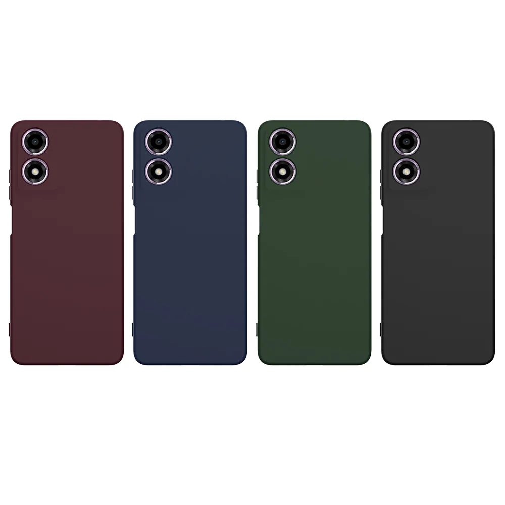 For Motorola Moto G04s 4G / Motorola Moto E14 4G / Motorola Moto G04 4G Case Compatible with MagSafe Anti-Drop Liquid Silicone Phone Cover - Black-Cellmalls