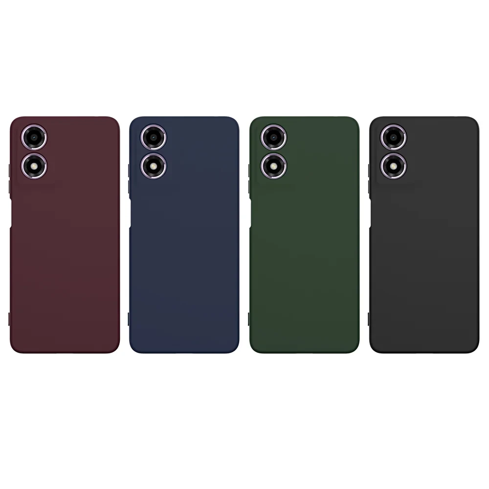 For Motorola Moto G04s 4G / Motorola Moto E14 4G / Motorola Moto G04 4G Case Compatible with MagSafe Anti-Drop Liquid Silicone Phone Cover - Black-Cellmalls