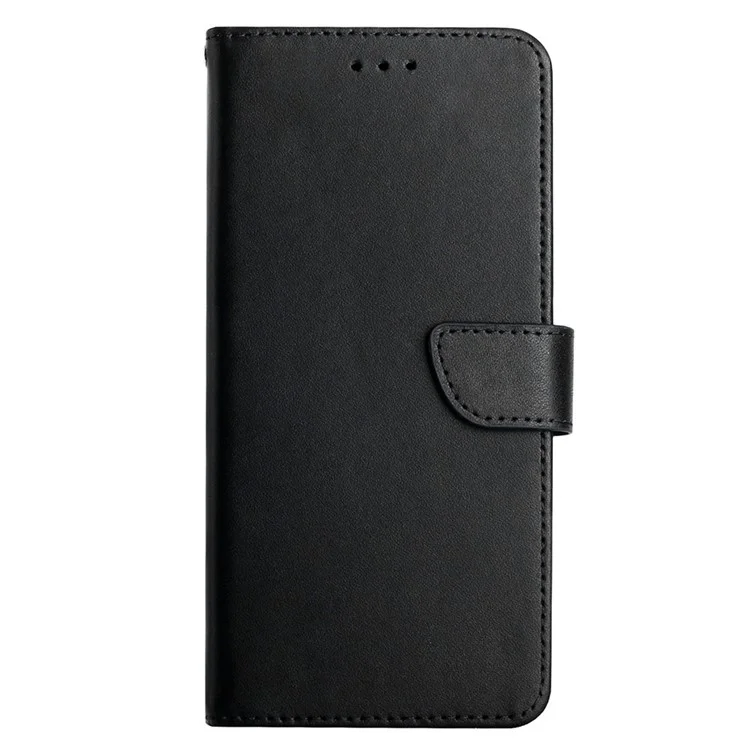 HT02 For Motorola Edge 40 Neo 5G Case Genuine Cow Leather Phone Cover - Black-Cellmalls