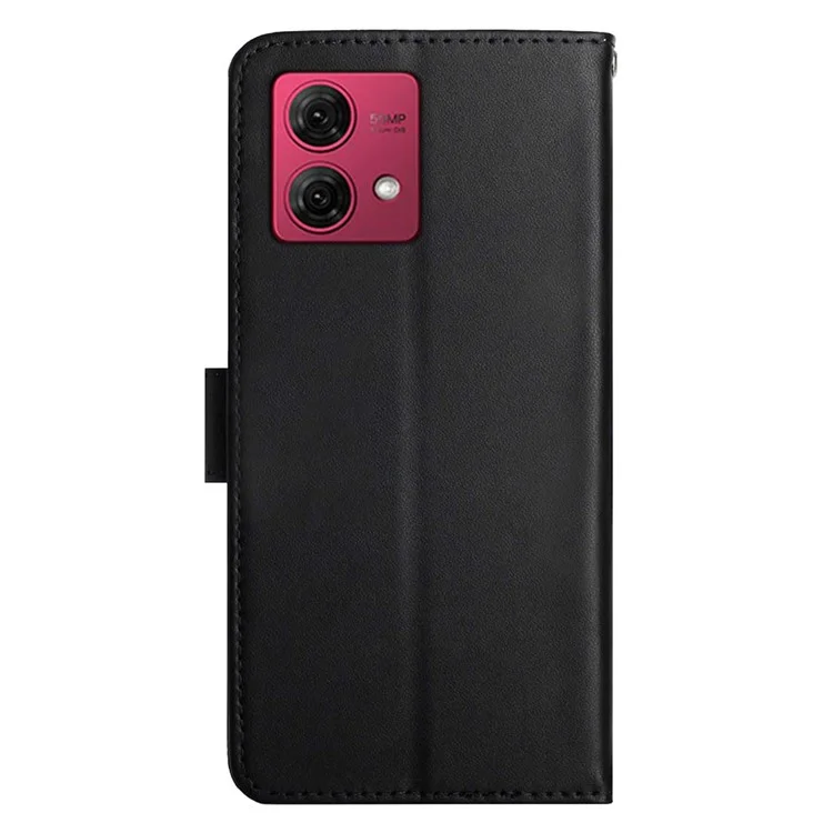 HT02 For Motorola Edge 40 Neo 5G Case Genuine Cow Leather Phone Cover - Black-Cellmalls
