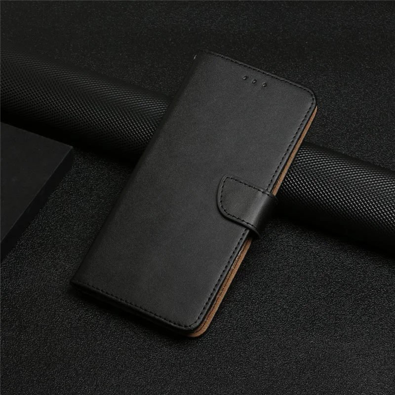 For Motorola Edge 60 5G / 60 Fusion 5G Case Genuine Cow Leather Phone Cover Nappa Texture - Black-Cellmalls