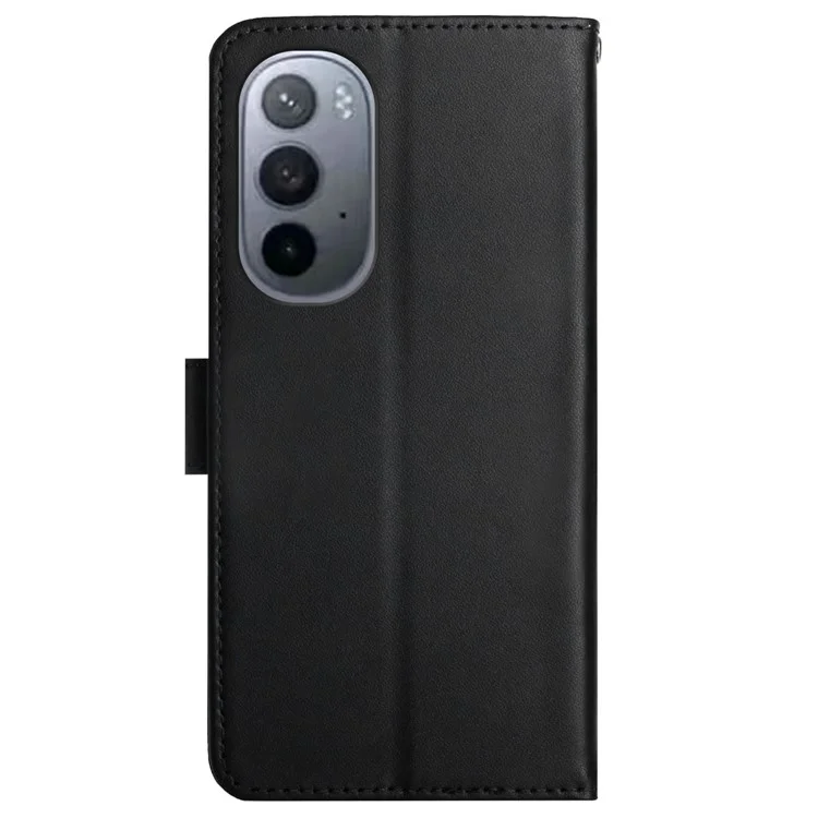 Nappa Texture Drop-proof Phone Shell Genuine Leather + TPU Phone Case Adjustable Stand Wallet Folio Flip Cover for Motorola Edge X30 - Black-Cellmalls