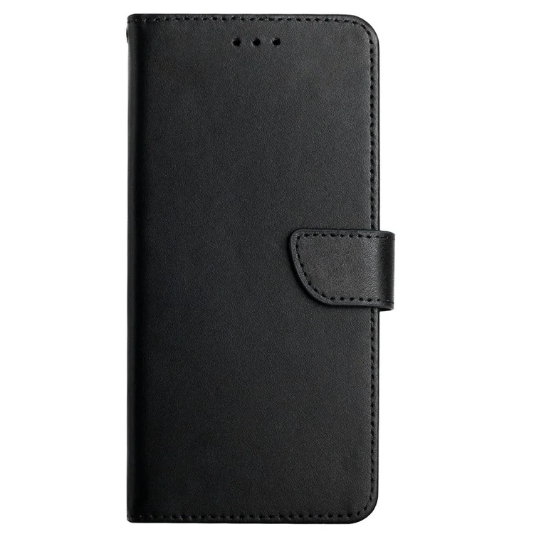 For Motorola Edge S / Moto G100 Phone Covering Shell Soft TPU+Genuine Leather Nappa Texture Multifunction Wallet Stand Full Body Protective Phone Case - Black-Cellmalls