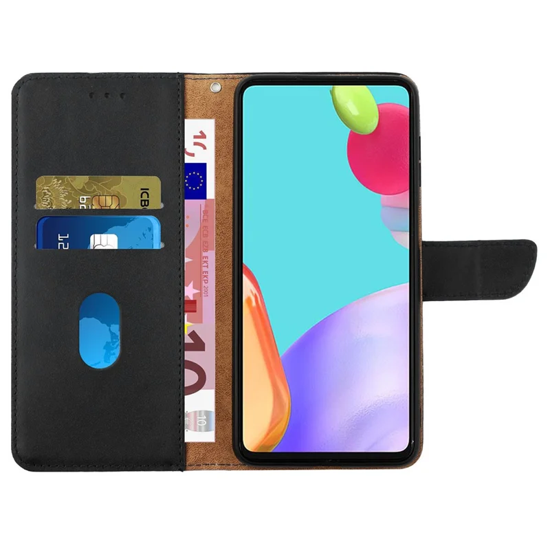 HT02 For Motorola Edge 50 Neo 5G / Moto S50 5G / Thinkphone 25 5G Case Genuine Cow Leather Phone Cover Nappa Texture - Black-Cellmalls