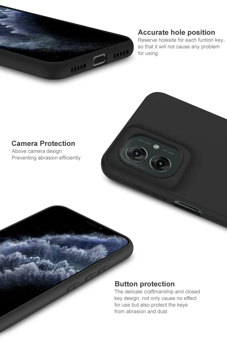 IMAK UC-3 Series for Motorola Moto G55 5G Case Matte Anti-Fingerprint Soft TPU Cover-Cellmalls