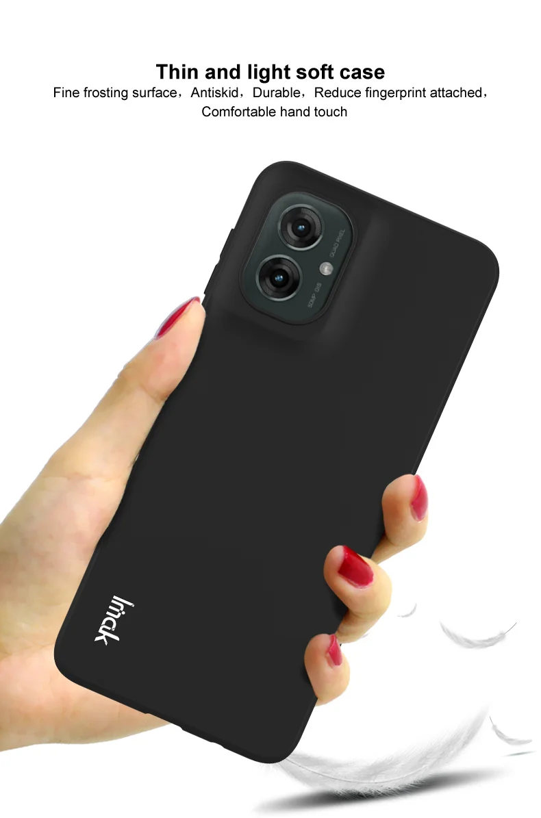 IMAK UC-3 Series for Motorola Moto G55 5G Case Matte Anti-Fingerprint Soft TPU Cover-Cellmalls