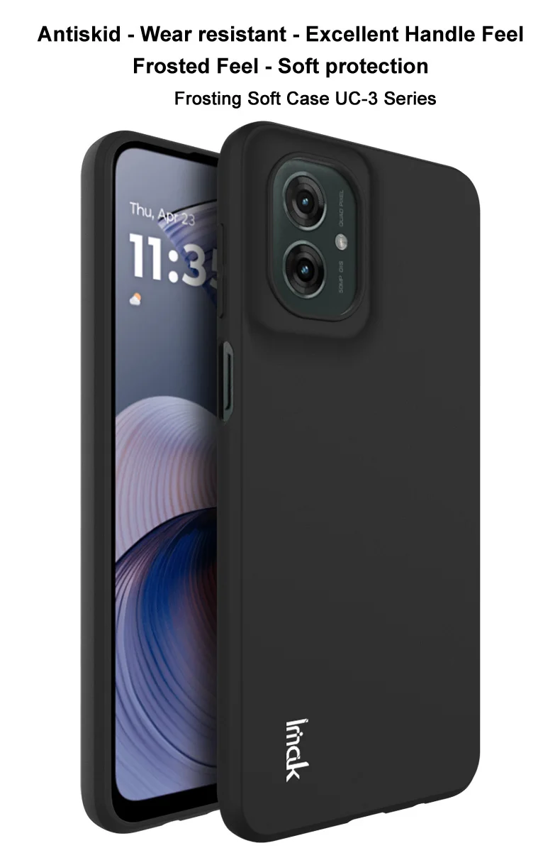 IMAK UC-3 Series for Motorola Moto G55 5G Case Matte Anti-Fingerprint Soft TPU Cover-Cellmalls