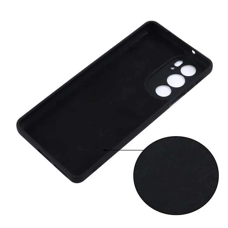 For Motorola Edge 30 Pro (Motorola Edge+ (2022)) Anti-fall Liquid Silicone Phone Case Soft Microfiber Lining Cushion Anti-Scratch Protective Cover - Black-Cellmalls