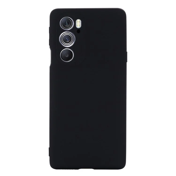 For Motorola Edge 30 Pro (Motorola Edge+ (2022)) Anti-fall Liquid Silicone Phone Case Soft Microfiber Lining Cushion Anti-Scratch Protective Cover - Black-Cellmalls