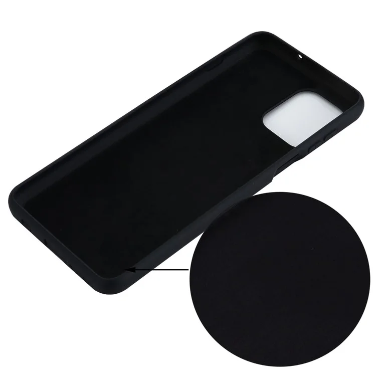 Soft Liquid Silicone Protector Back Case with Handy Strap for Motorola Edge S / Moto G100 - Black-Cellmalls