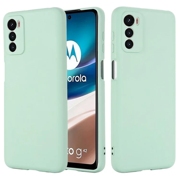 For Motorola Moto G42 4G Anti-scratch Silicone Soft Phone Case Bumper Cover Anti-fall Mobile Phone Protector - Green-Cellmalls