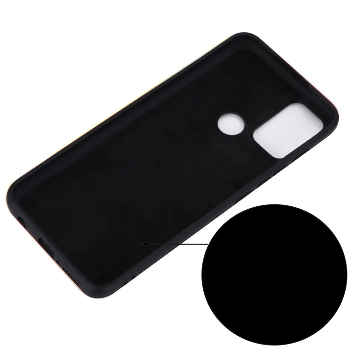 Multiple Color Liquid Silicone Phone Protective Shell with Strap for Motorola Moto G50 - Black-Cellmalls