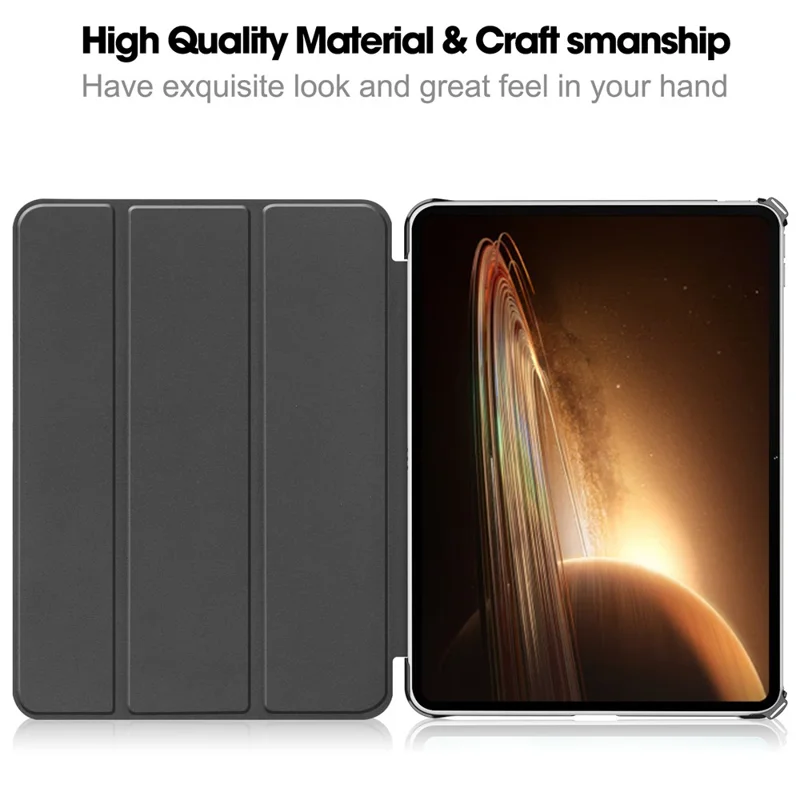 Trifold Stand Smart Case for Oppo Pad 2 , PU Leather Pattern Printing Folio Cover - Don't Touch Me-Cellmalls