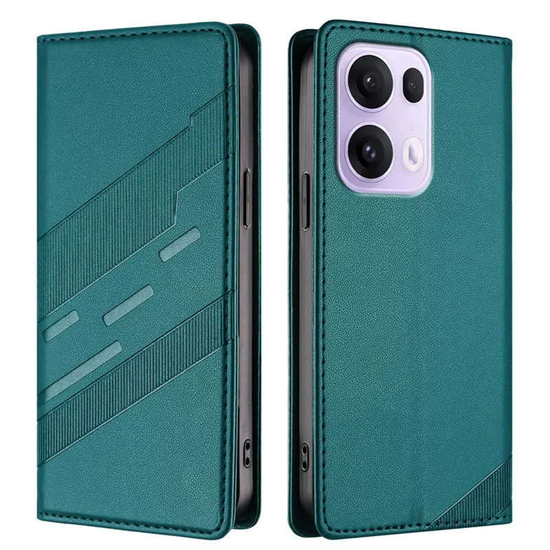 For Oppo Reno13 Pro 5G Phone Cases Punk Style Imprinted Wallet Stand Leather Cover - Red-Cellmalls