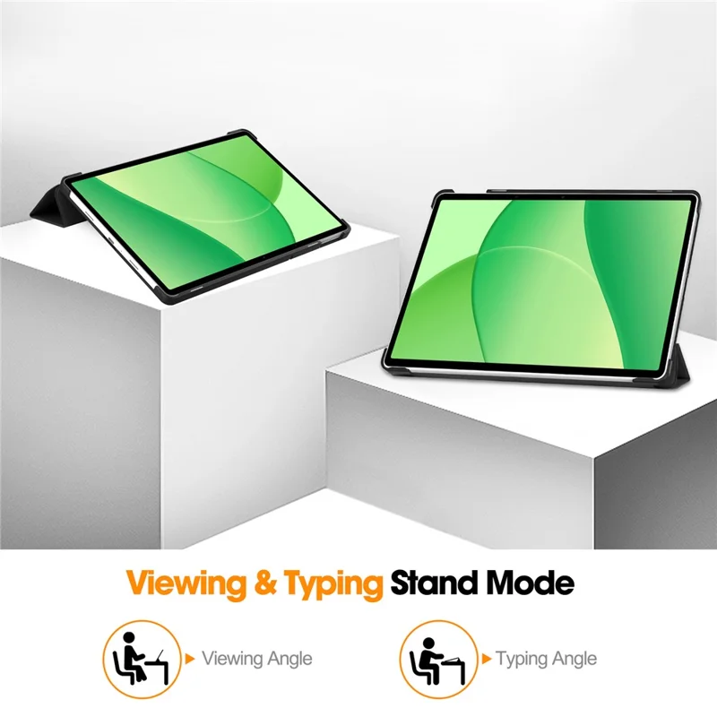 For Oppo Pad SE  /  OnePlus Pad Lite Case Anti-Drop Leather Stand Tablet Cover - Black-Cellmalls