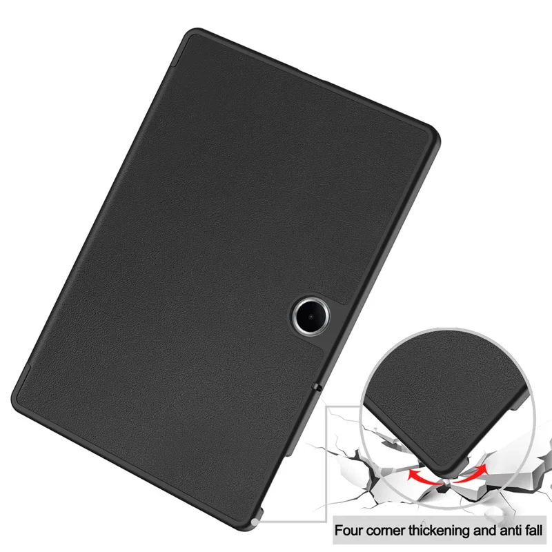 For Oppo Pad SE  /  OnePlus Pad Lite Case Anti-Drop Leather Stand Tablet Cover - Black-Cellmalls