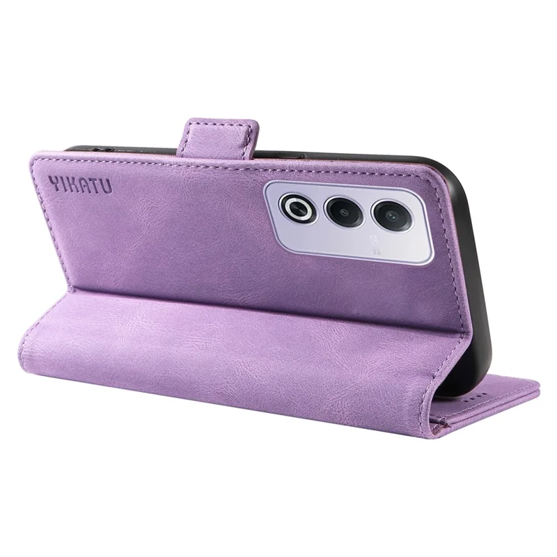 YIKATU YK-005 For Oppo A3 Pro (Global) 5G Case PU Leather Wallet Phone Cover Skin Touch Feeling - Purple-Cellmalls