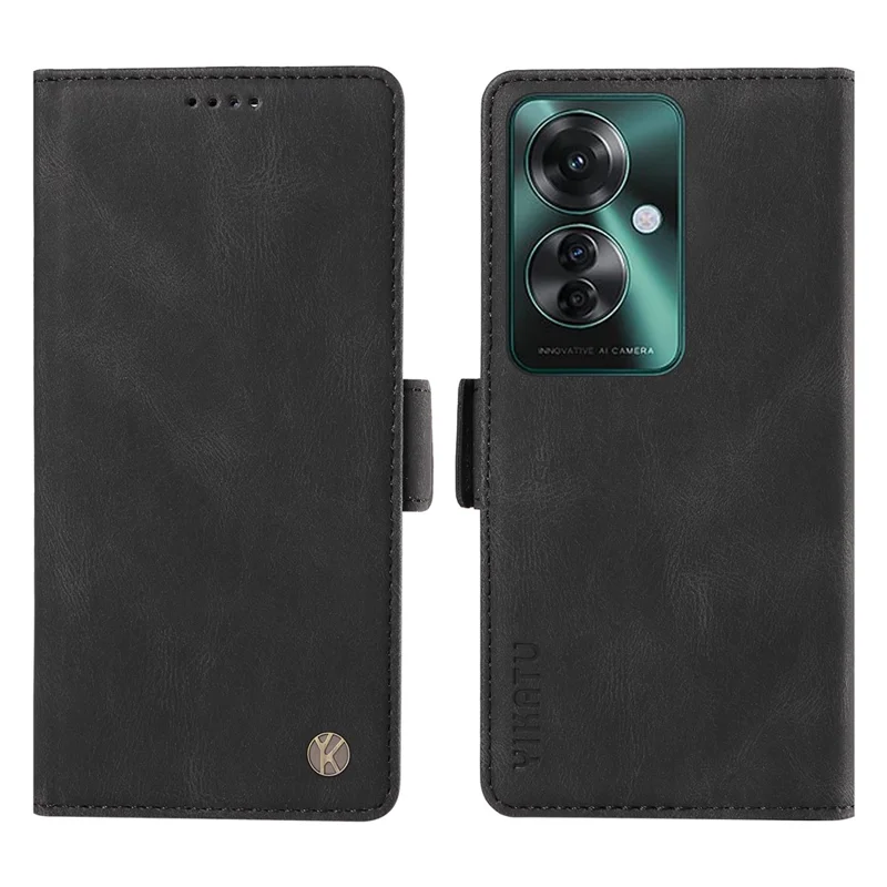 YIKATU YK-005 For Oppo Reno11 F 5G / F25 Pro 5G Leather Phone Case Stand Wallet Cover - Wine Red-Cellmalls