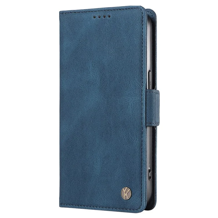 YIKATU YK-005 For Oppo A78 4G PU Leather Wallet Phone Case Skin-touch Stand Flip Cover - Blue-Cellmalls