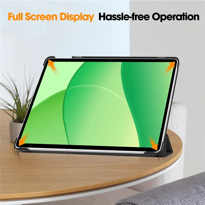 For Oppo Pad SE  /  OnePlus Pad Lite Case Anti-Drop Leather Stand Tablet Cover - Black-Cellmalls